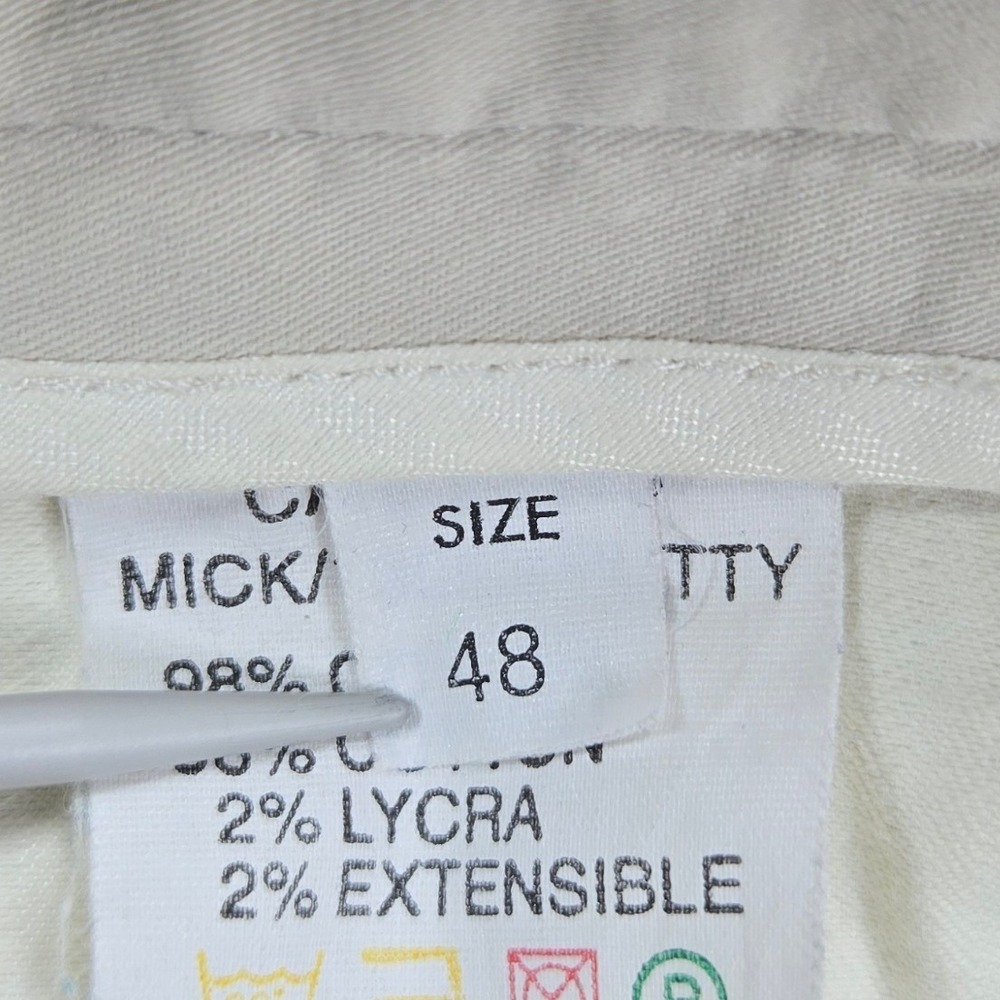 Hugo Boss Mick Trousers Chino Putty Beige Straight Cotton Mens 48 - Picture 9 of 13